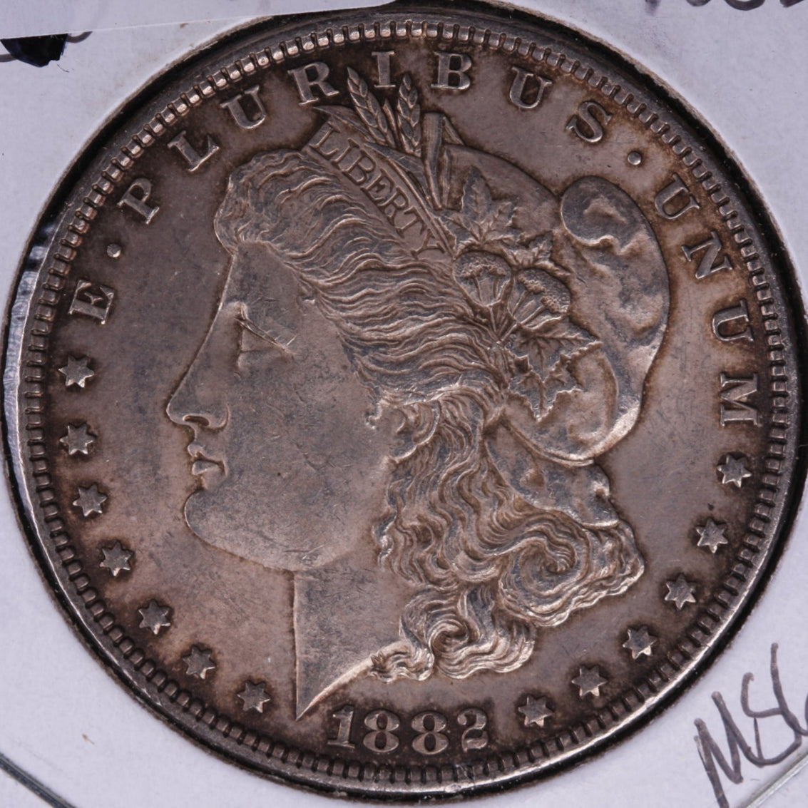 1882 Morgan Silver Dollar, Mint State Uncirculated Coin, Store #DR0211
