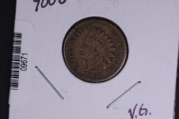 1862 Indian Head Small Cent.  Affordable Collectible Coin. Store # 09671