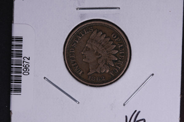 1862 Indian Head Small Cent.  Affordable Collectible Coin. Store # 09672