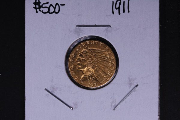 1911 $2.50 Indian Gold Piece. Nice Early Date, Collectible Gold. #01048