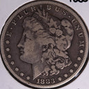 1883-S Morgan Silver Dollar, Fine Circulated Coin, Store