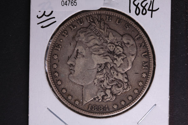 1884 Morgan Silver Dollar, Very Fine Circulated condition. Coin Store #04765