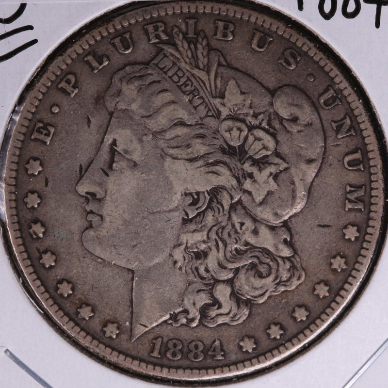 1884 Morgan Silver Dollar, Very Fine Circulated condition. Coin Store