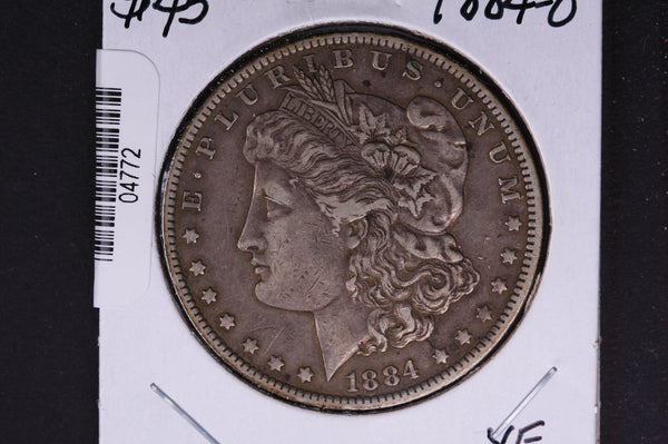 1884-O Morgan Silver Dollar, Extra Fine Circulated condition. Coin Store #04772
