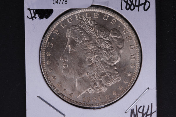 1884-O Morgan Silver Dollar, Un-circulated condition, Toned. Coin Store #04778