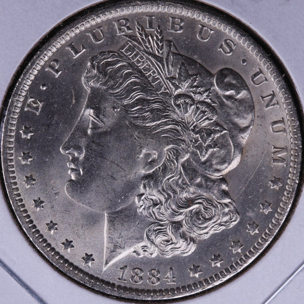 1884-O Morgan Silver Dollar, Mint State Uncirculated Coin, Store #DR0296