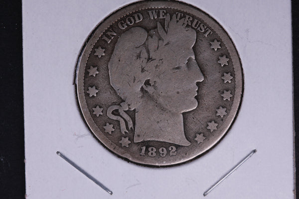 1892-S Barber Half Dollar. Average Circulated Coin. View all photos. #01076