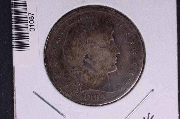 1894 Barber Half Dollar. Average Circulated Coin. View all photos. #01087