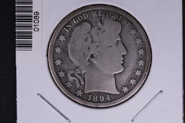 1894 Barber Half Dollar. Average Circulated Coin. View all photos. #01089