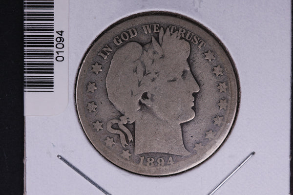 1894-O Barber Half Dollar. Average Circulated Coin. View all photos. #01094
