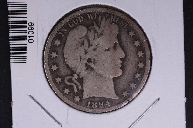 1894-S Barber Half Dollar. Average Circulated Coin. View all photos.