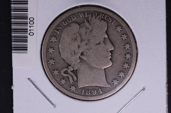 1894-S Barber Half Dollar. Average Circulated Coin. View all photos. #01100