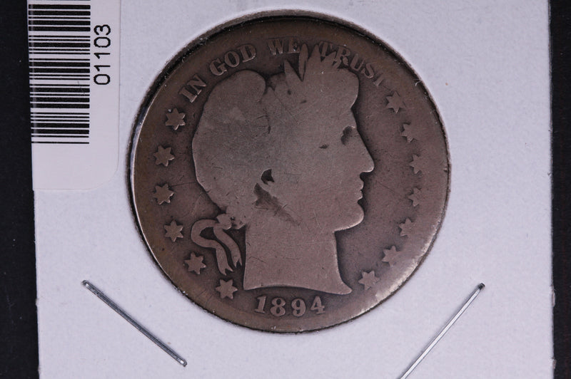 1894-S Barber Half Dollar. Average Circulated Coin. View all photos.