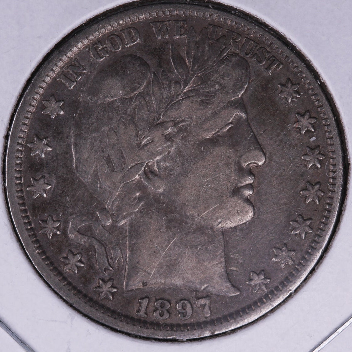 1897 Barber Half Dollar, Very Fine Circulated Coin, Store #HR204