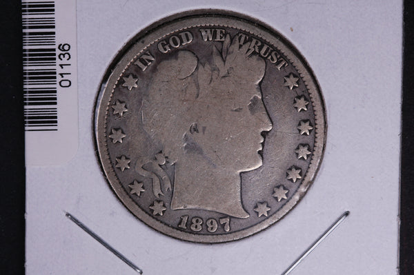 1897 Barber Half Dollar. Average Circulated Coin. View all photos. #01136