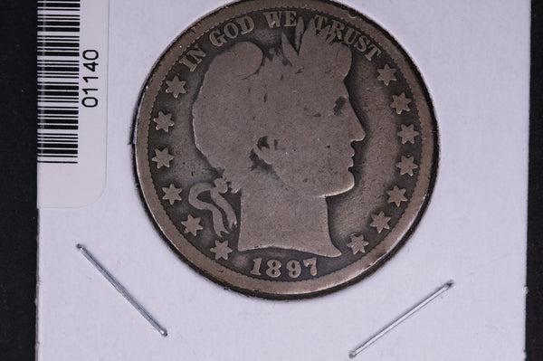 1897-O Barber Half Dollar. Average Circulated Coin. View all photos. #01140