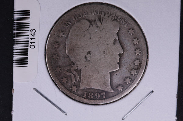 1897-S Barber Half Dollar. Average Circulated Coin. View all photos. #01143