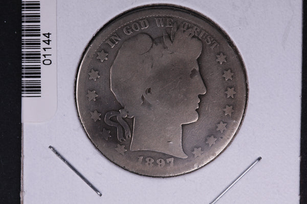 1897-S Barber Half Dollar. Average Circulated Coin. View all photos. #01144
