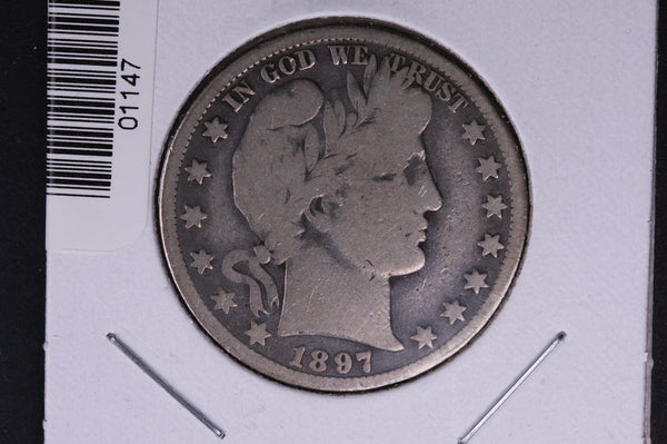 1897-O Barber Half Dollar. Average Circulated Coin. View all photos. #01147