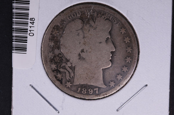 1897-S Barber Half Dollar. Average Circulated Coin. View all photos. #01148