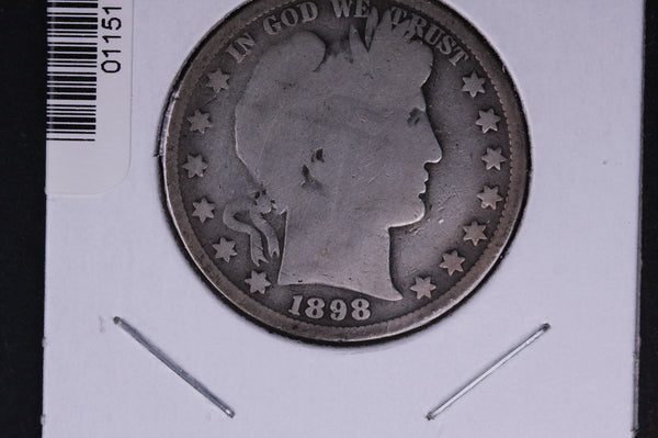1898 Barber Half Dollar. Average Circulated Coin. View all photos. #01151