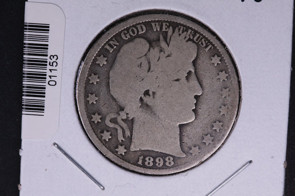 1898 Barber Half Dollar. Average Circulated Coin. View all photos. #01153