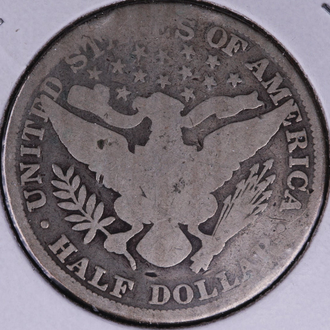 1898 Barber Half Dollar, Good Circulated Coin, Store #HR218