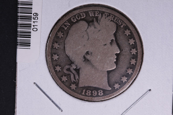 1898-O Barber Half Dollar. Average Circulated Coin. View all photos. #01159