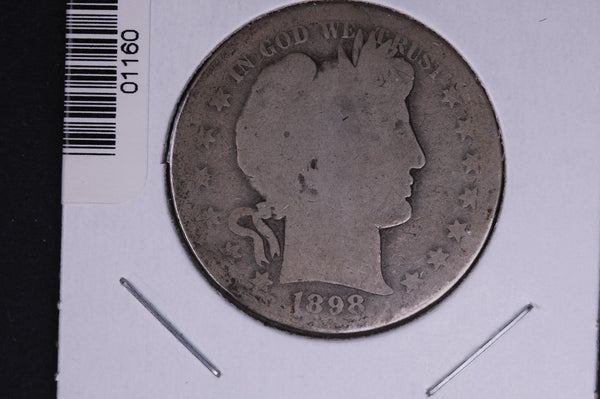 1898-S Barber Half Dollar. Average Circulated Coin. View all photos. #01160