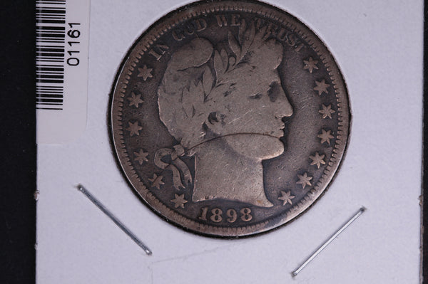 1898-S Barber Half Dollar. Average Circulated Coin. View all photos. #01161