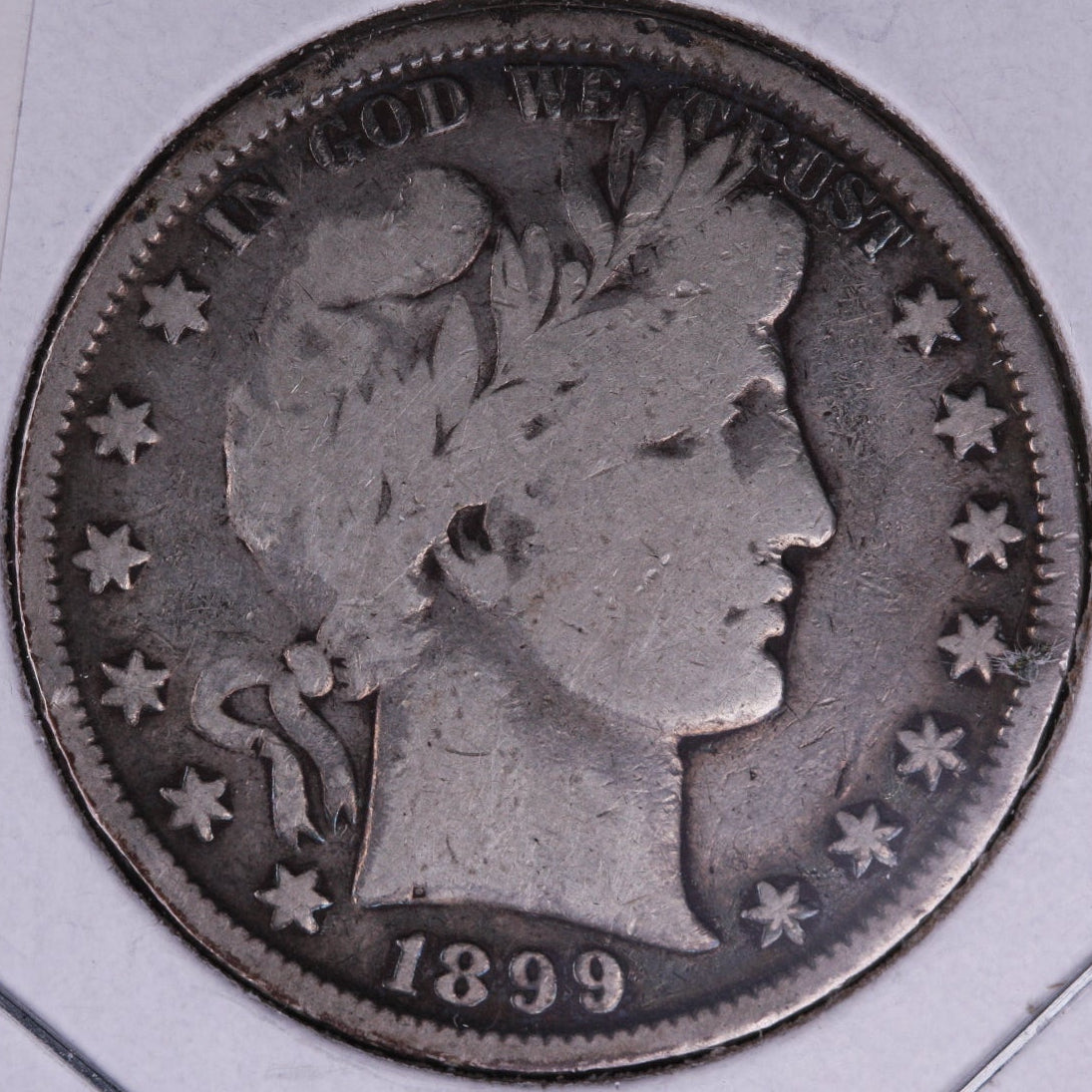 1899 Barber Half Dollar, Very Good Circulated Coin, Store #HR232
