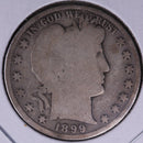 1899 Barber Half Dollar, Abt Good Circulated Coin, Store