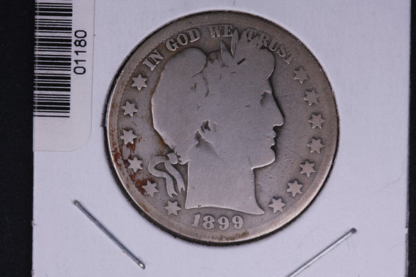 1899-S Barber Half Dollar. Average Circulated Coin. View all photos. #01180