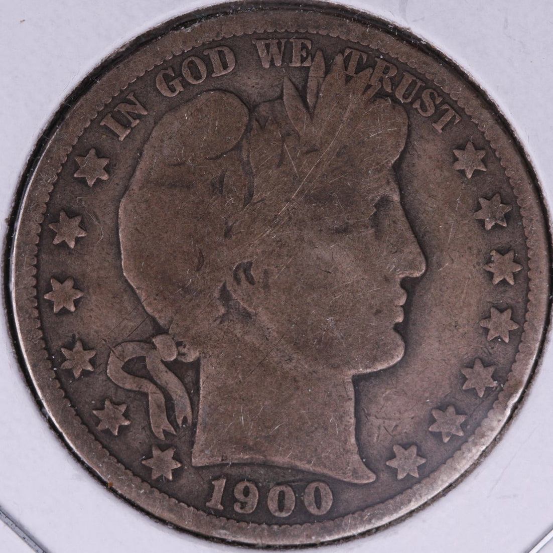 1900-O Barber Half Dollar, Very Good Circulated Coin, Store #HR247