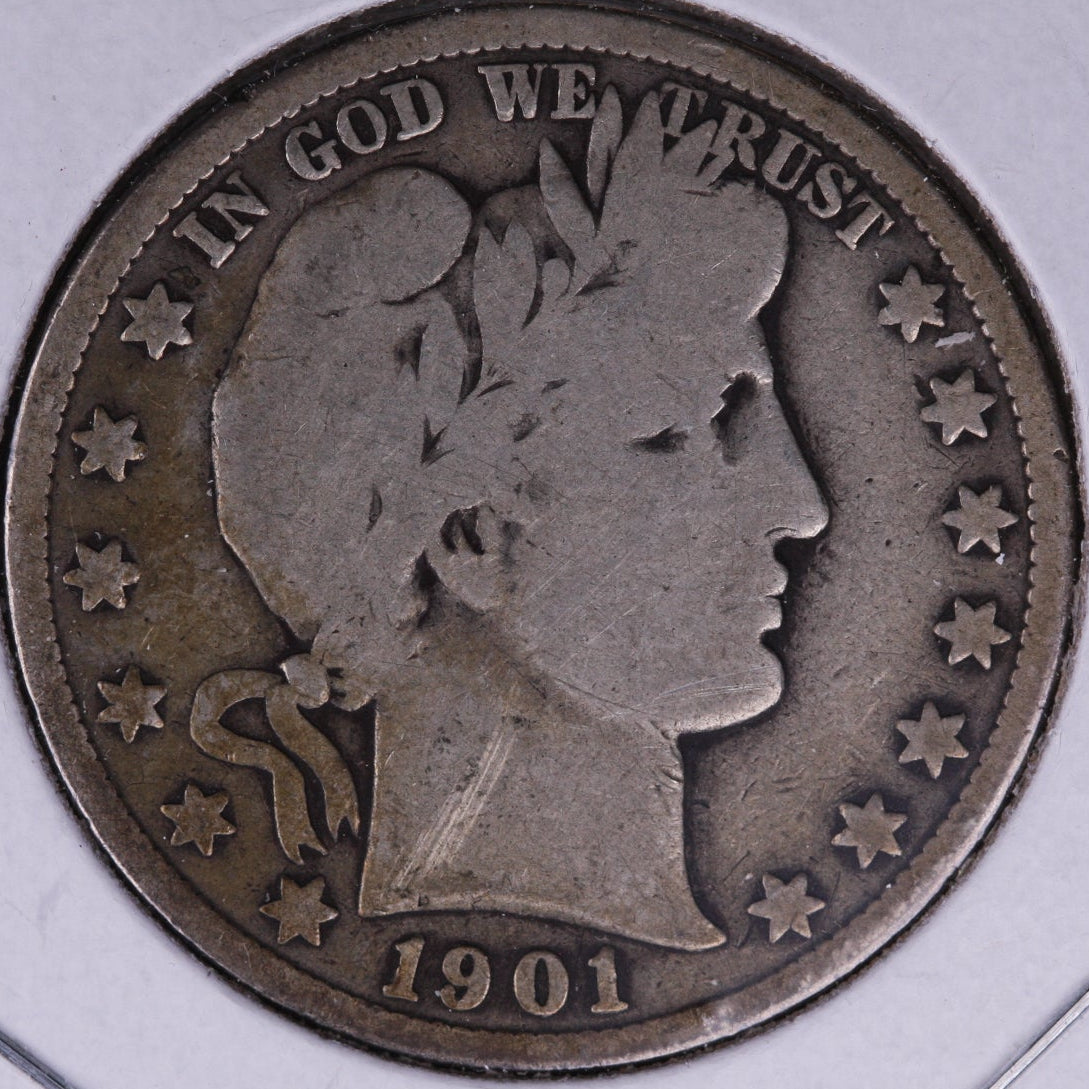1901 Barber Half Dollar. Average Circulated Coin. View all photos. #HR264