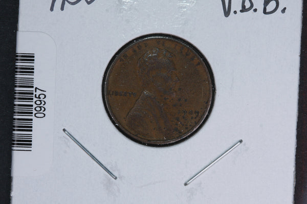 1909 Lincoln Wheat Small Cent, V.D.B.  Affordable Collectible Coin. Store # 09957