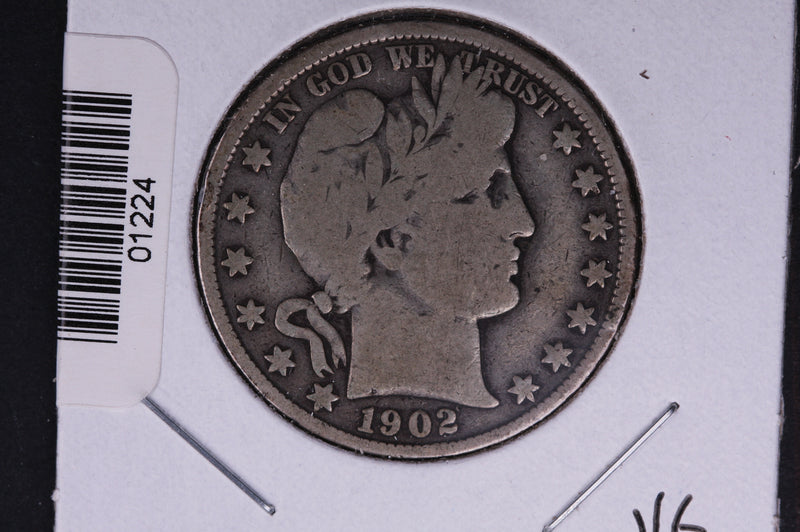 1902 Barber Half Dollar. Average Circulated Coin. View all photos.