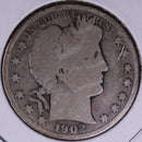 1902-O Barber Half Dollar, Good Circulated Coin, Store