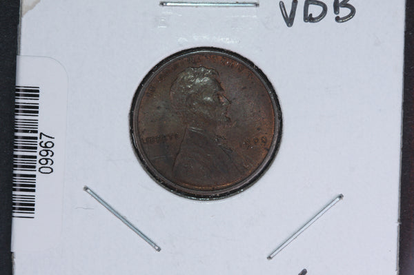 1909 Lincoln Wheat Small Cent, V.D.B.  Affordable Collectible Coin. Store # 09967
