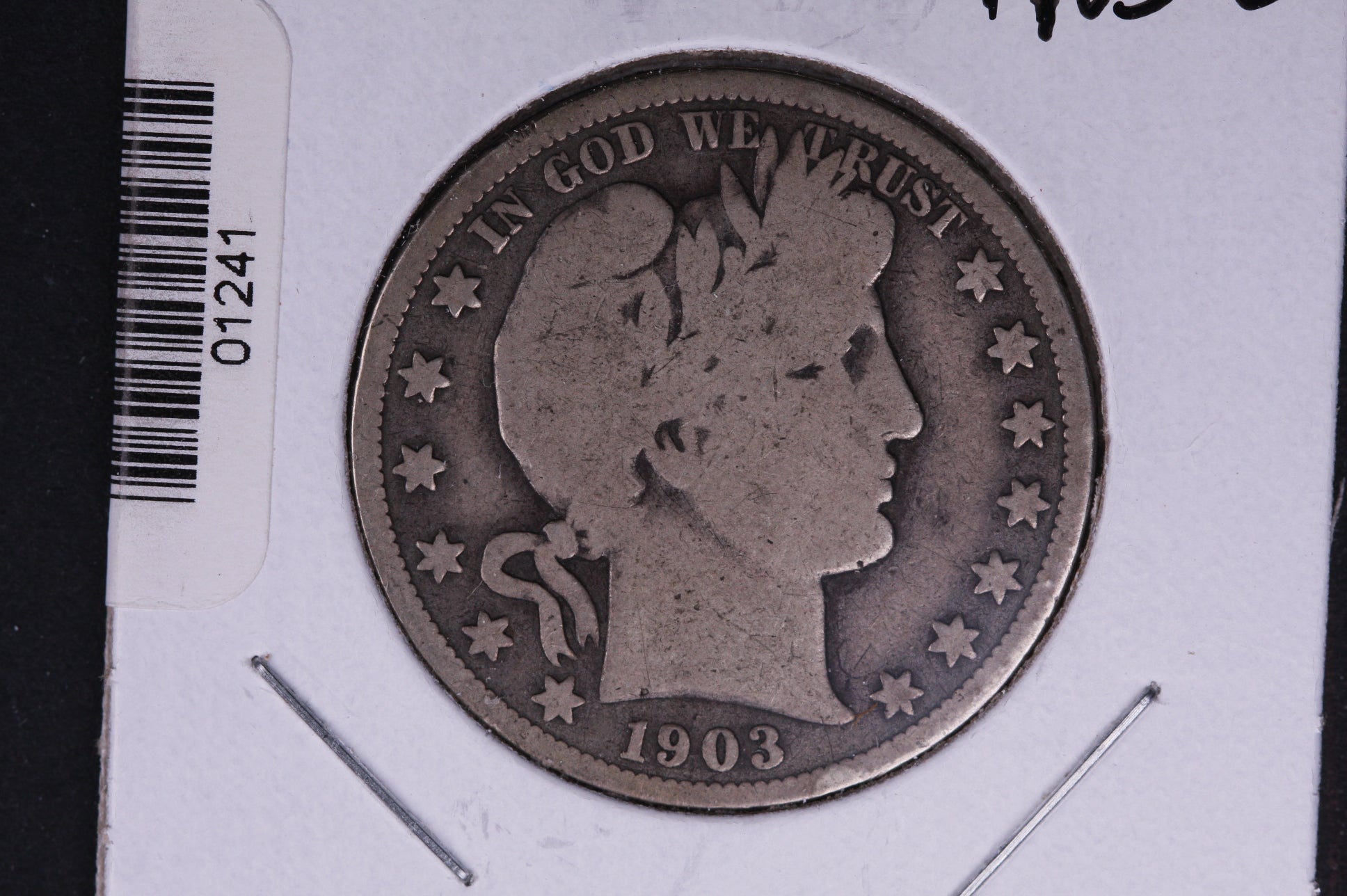 1903-O Barber Half Dollar, Very Good Circulated Coin, Store #HR283
