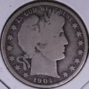 1904 Barber Half Dollar, Good Circulated Coin, Store