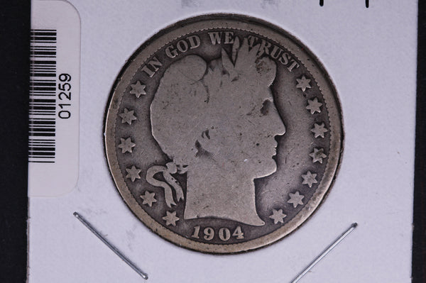 1904 Barber Half Dollar. Average Circulated Coin. View all photos. #01259
