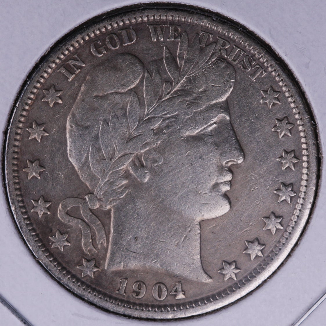 1904 Barber Half Dollar, Very Fine Circulated Coin, Store #HR297