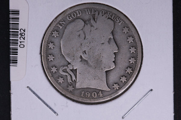 1904-O Barber Half Dollar. Average Circulated Coin. View all photos. #01262