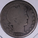 1904-O Barber Half Dollar, Good Circulated Coin, Store