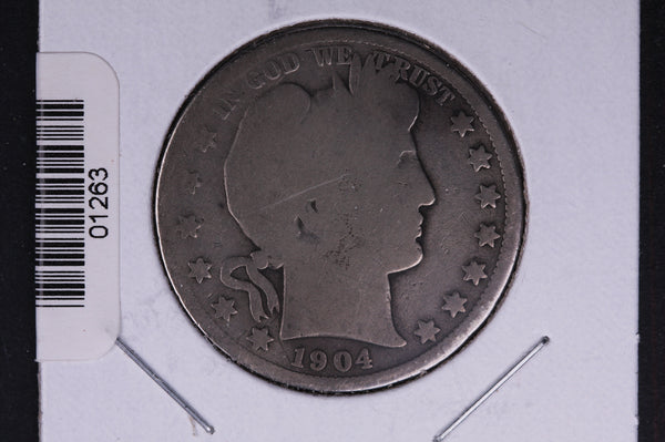 1904-O Barber Half Dollar. Average Circulated Coin. View all photos. #01263