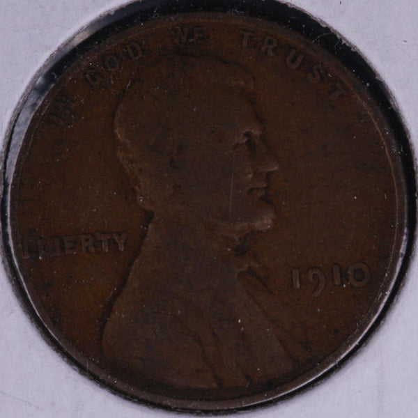 1910 Lincoln Wheat Cent, Affordable Collectible Coin, Store #10002