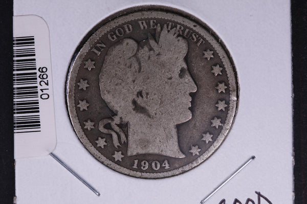 1904-S Barber Half Dollar. Average Circulated Coin. View all photos. #01266