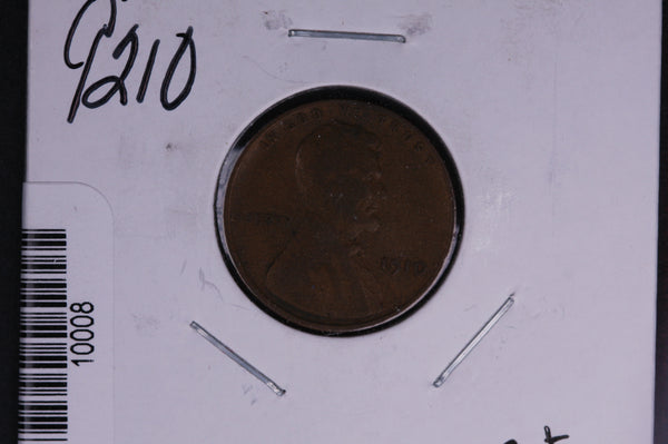 1910 Lincoln Wheat Small Cent.  Affordable Collectible Coin. Store # 10008