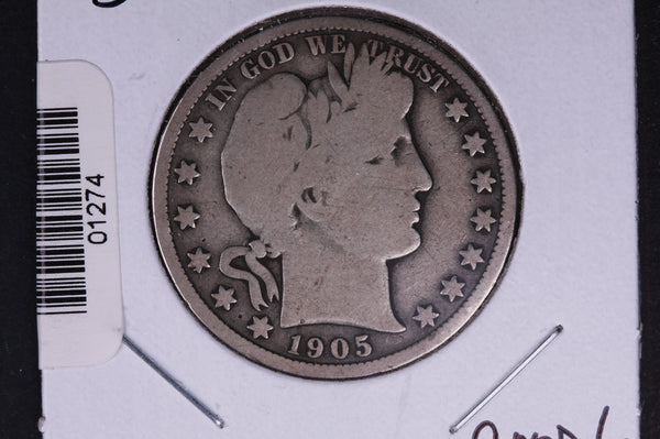 1905 Barber Half Dollar. Average Circulated Coin. View all photos. #01274